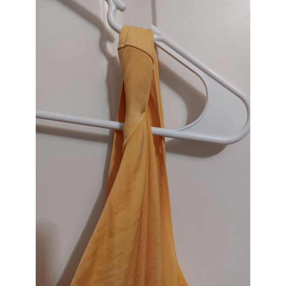 Vince Camuto One Shoulder Knoted Draped Textured Yellow Blouse - Picture 7 of 12